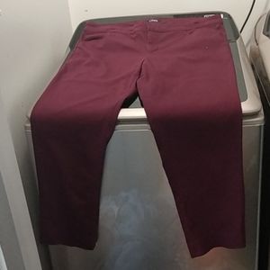 Burgundy dress slacks